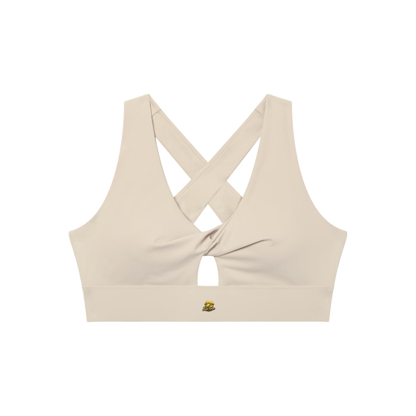 Sweet Route Women's Twist Front V-Neck Sports Bra