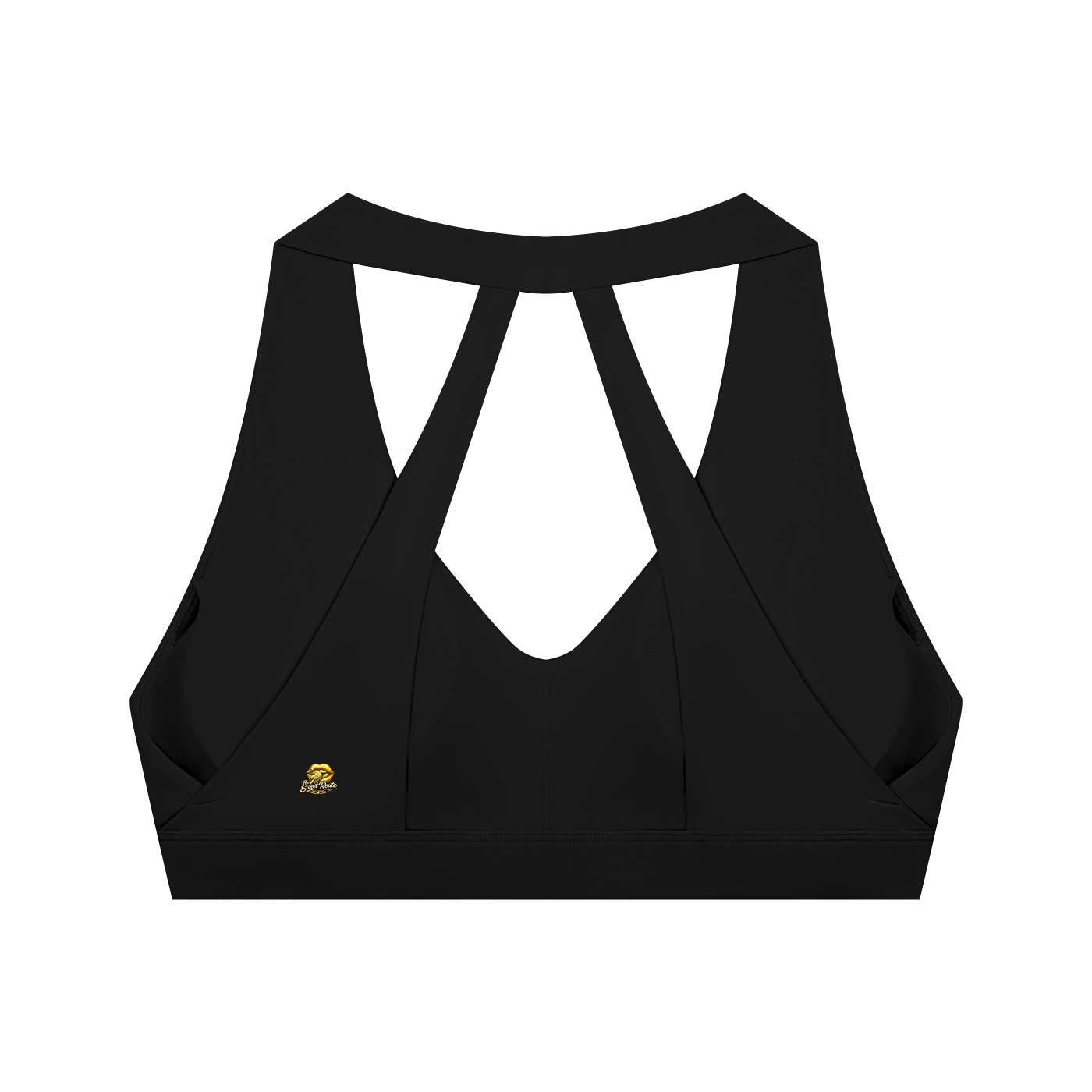 Sweet Route Women's Halter Cropped Sports Bra
