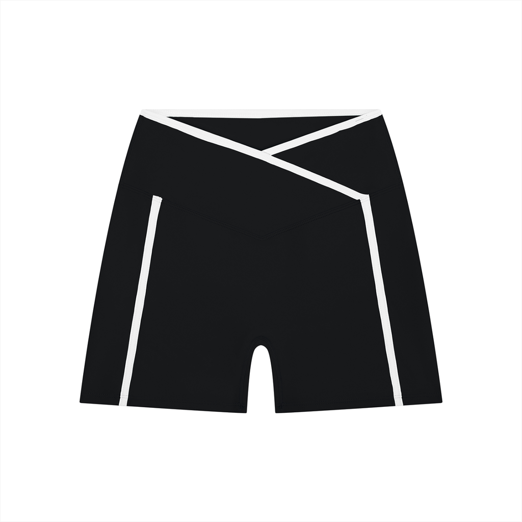 Sweet Route Women’s High Rise Color Block Yoga Shorts