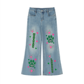 Monahans Loboes Women's Vintage Wash Flared Leg Jeans
