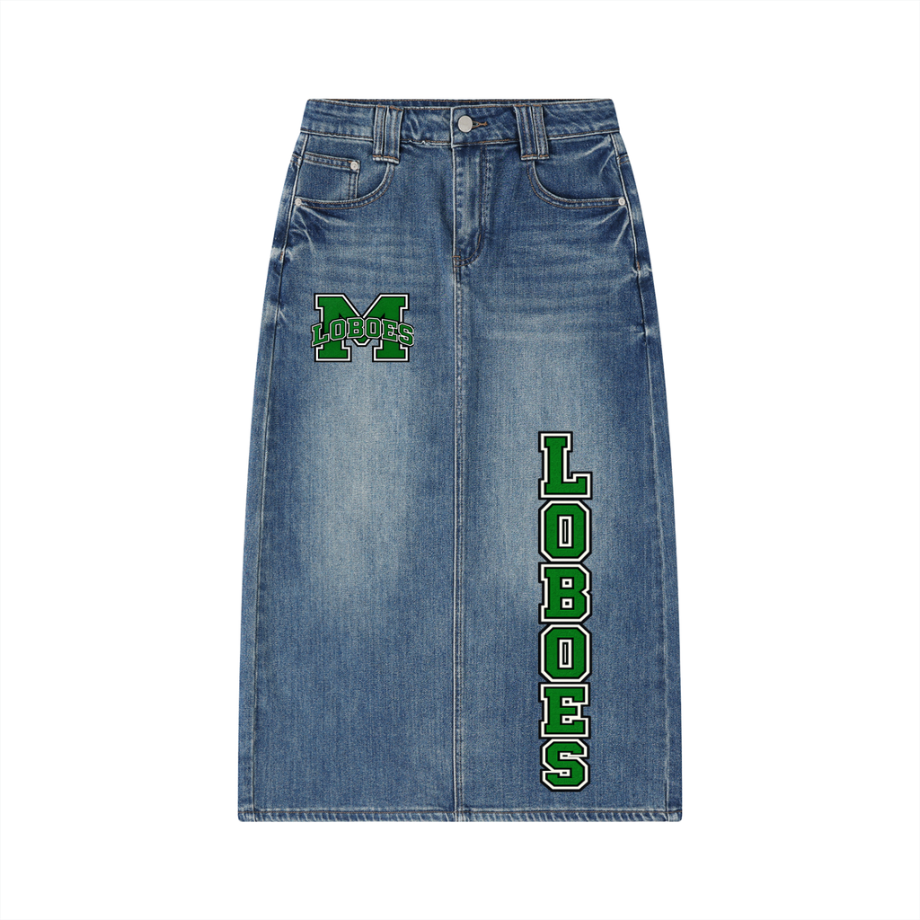 Women’s Loboes Vintage Wash Denim Skirt