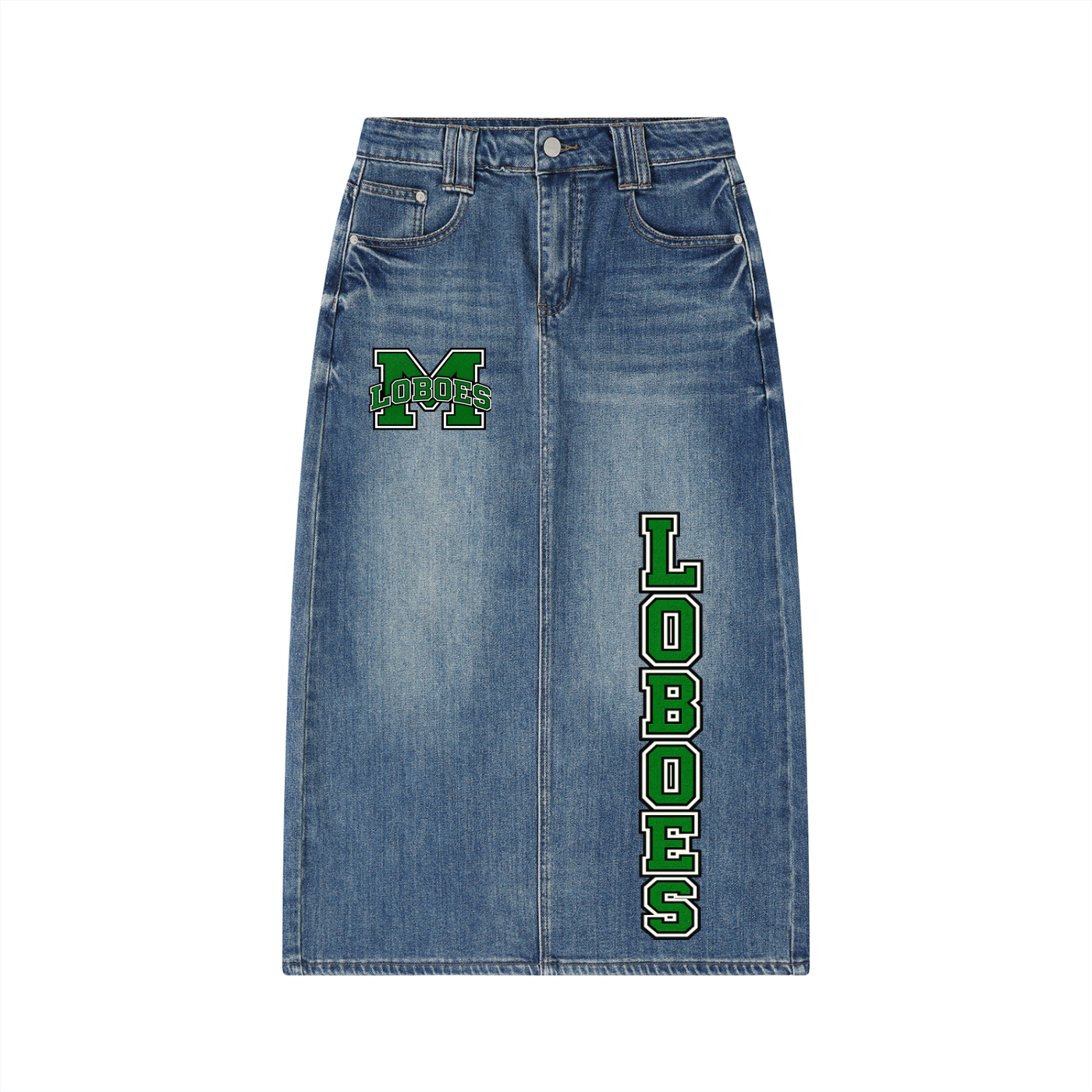 Women’s Loboes Vintage Wash Denim Skirt