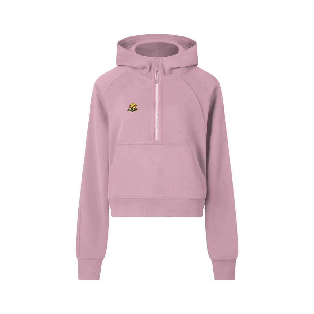 Sweet Route Cropped Half-Zip Hoodie