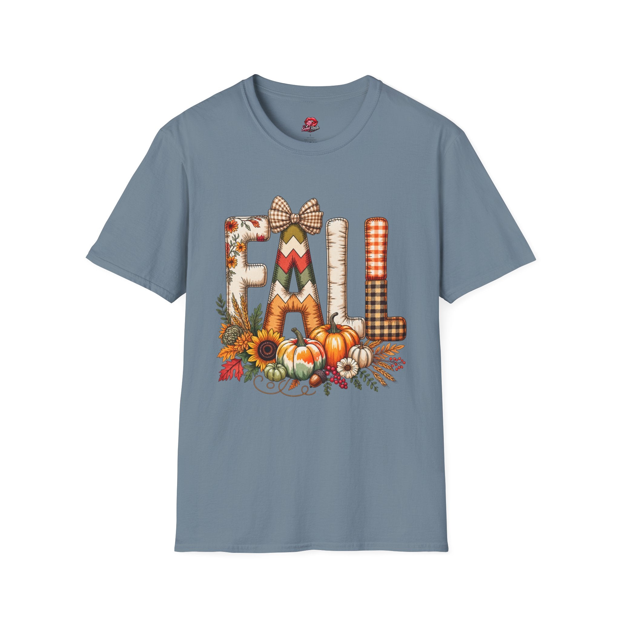 Pumpkin, Plaid & Floral Autumn Tee