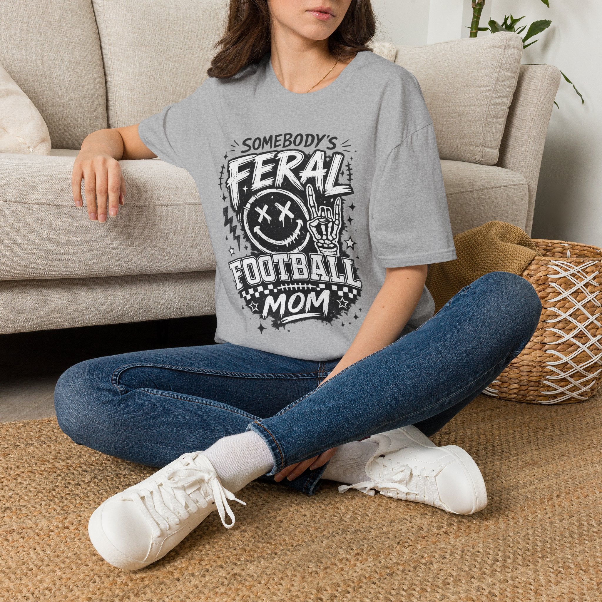 Somebody's Feral Football Mom T-Shirt