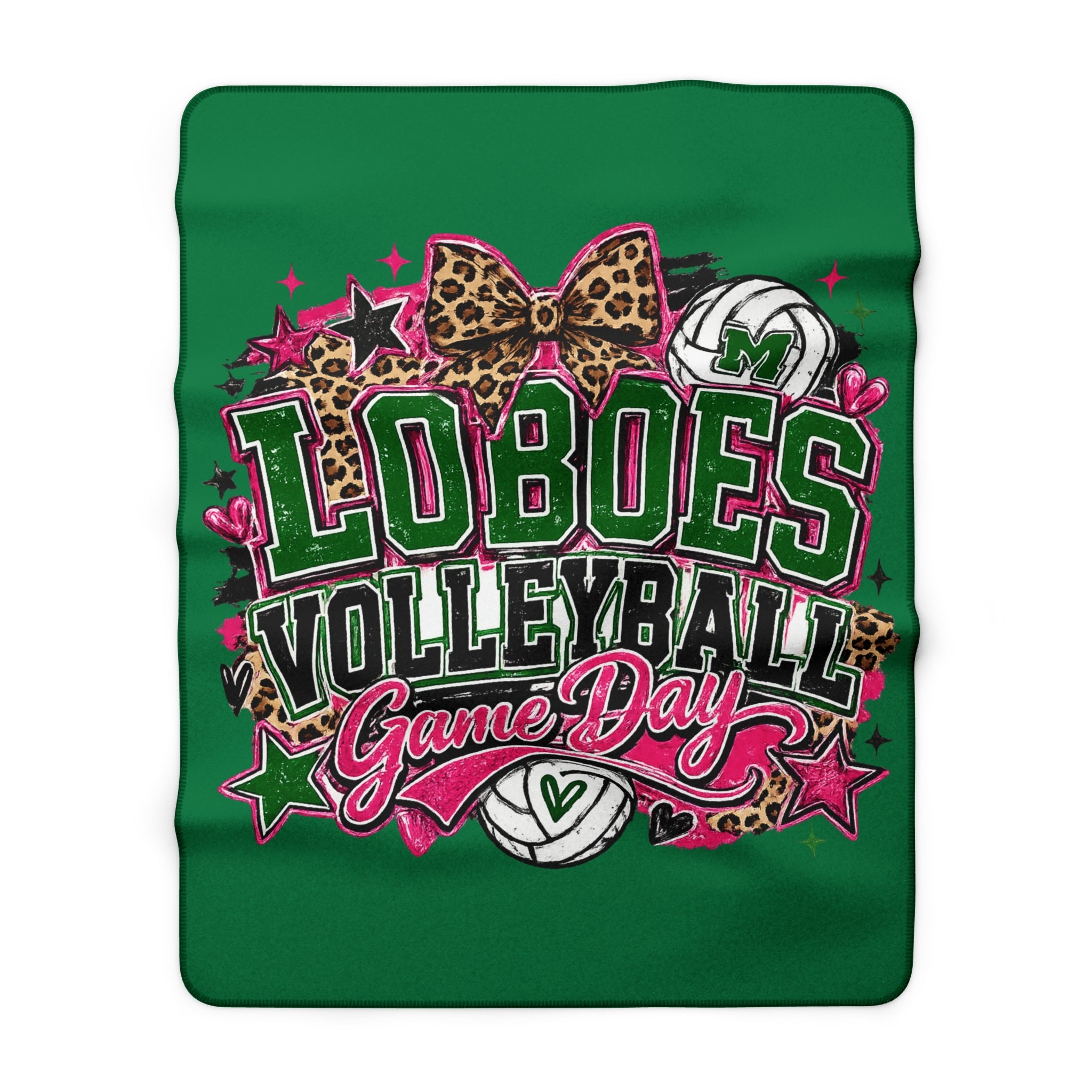 Loboes Volleyball Game Day Sherpa Blanket