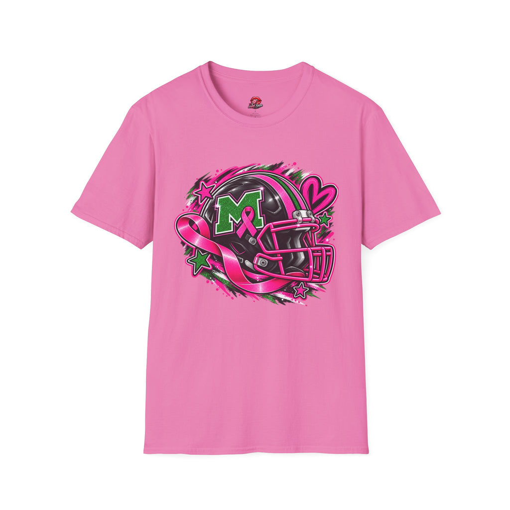 Breast Cancer Awareness Monahans Football Helmet T-Shirt