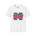 Lobos Pink Script Camo Letter T-Shirt