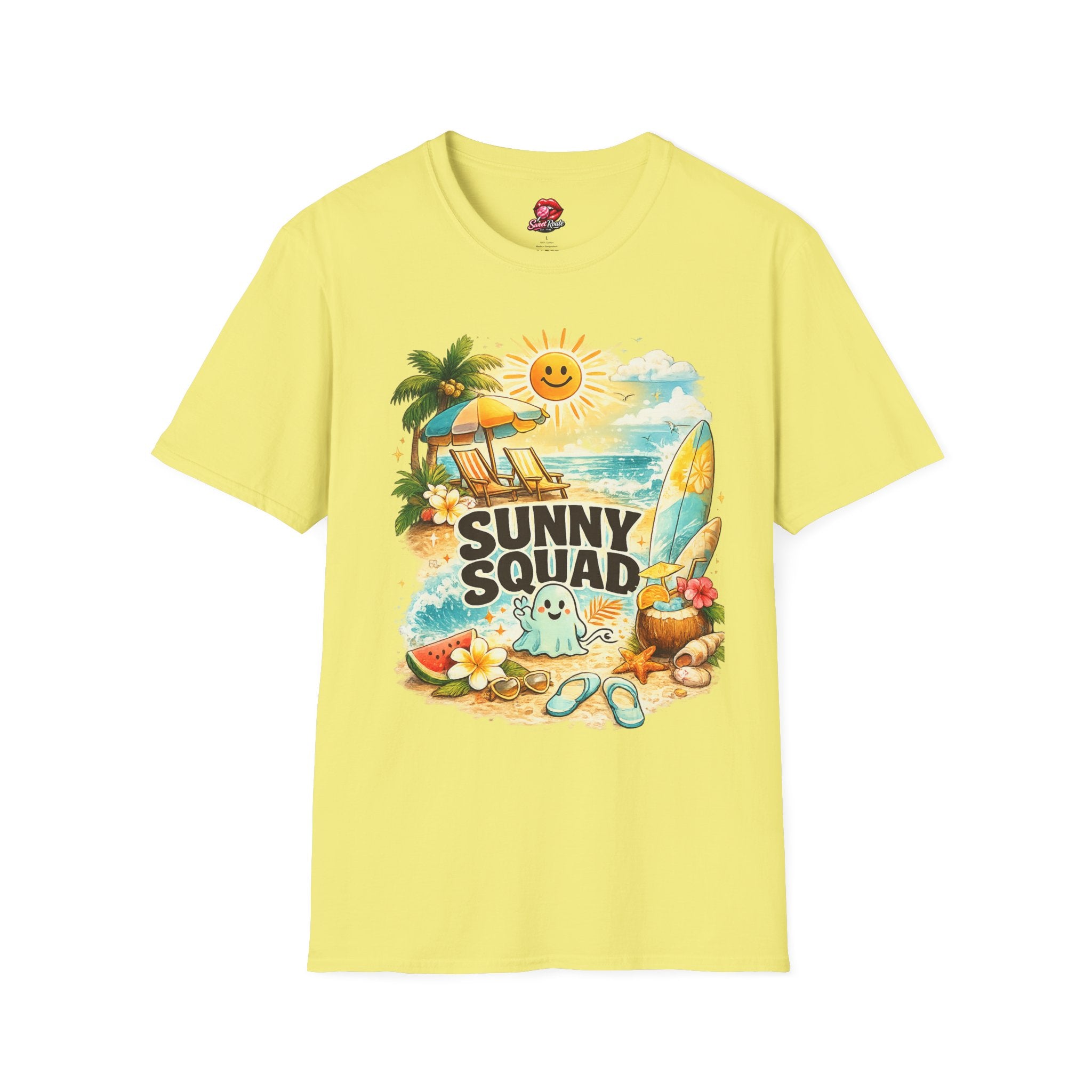Sunny Squad beach scene T-Shirt