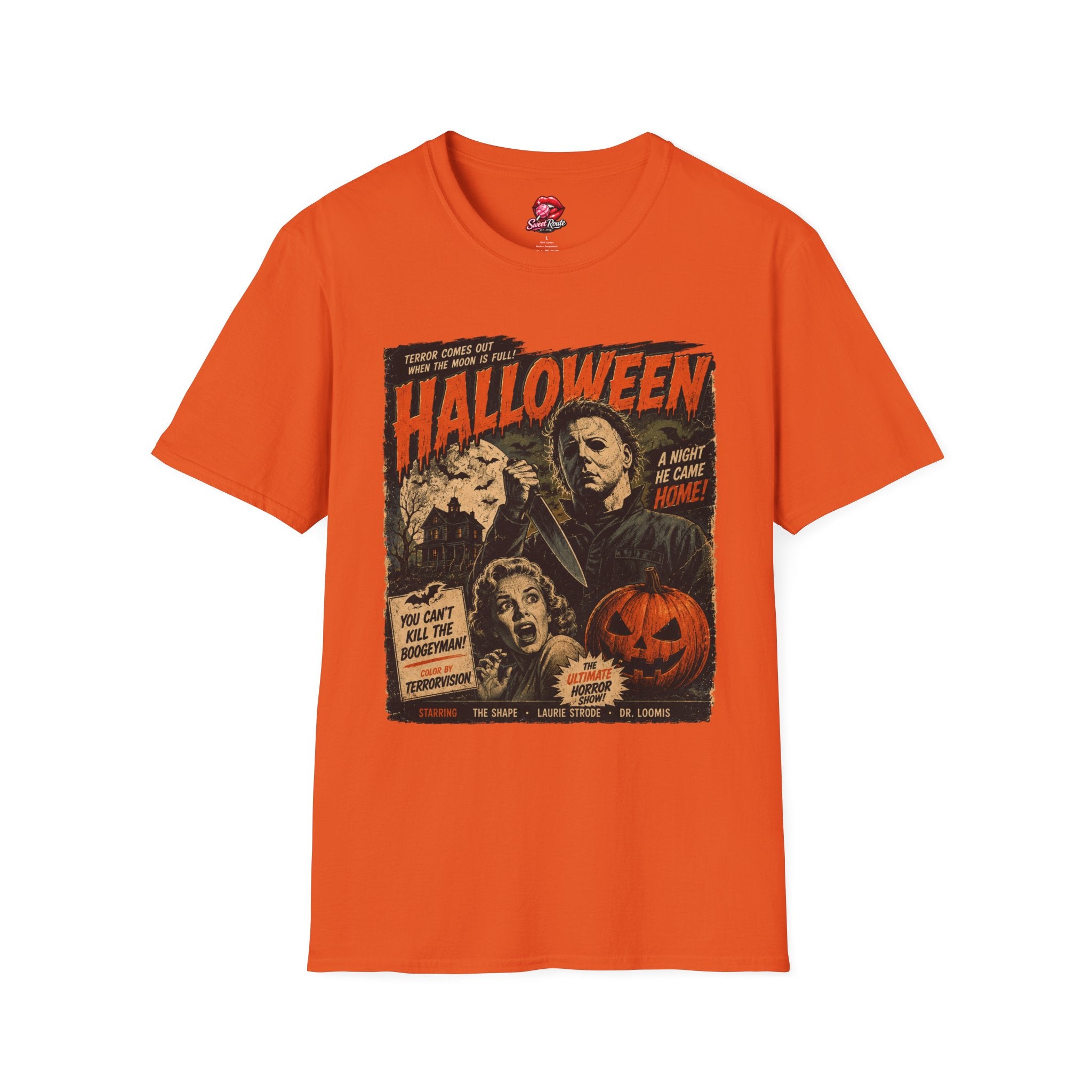 Halloween Movie Poster Retro Horror Graphic T-Shirt | Vintage Halloween Unisex