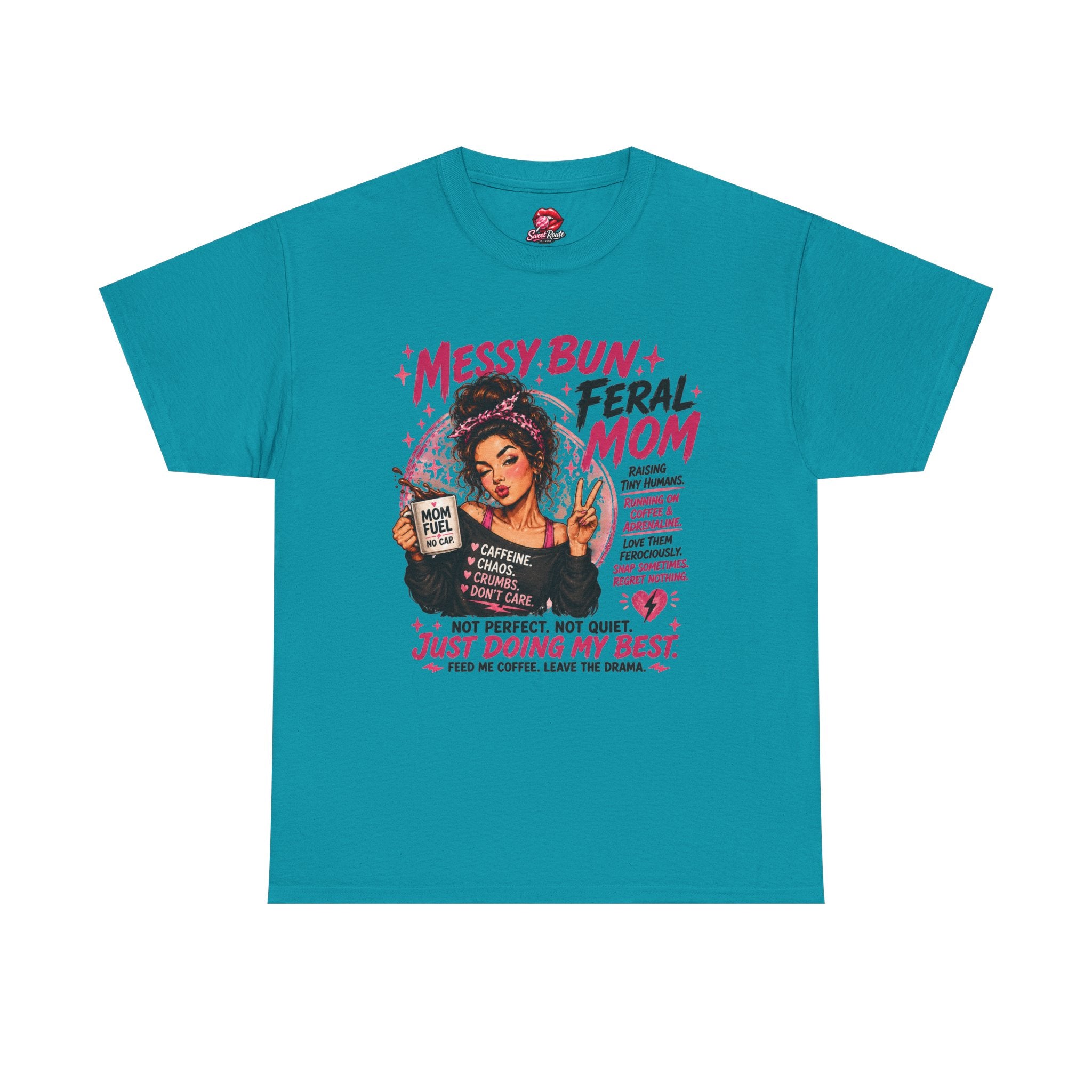 Messy Bun Feral Mom T-Shirt