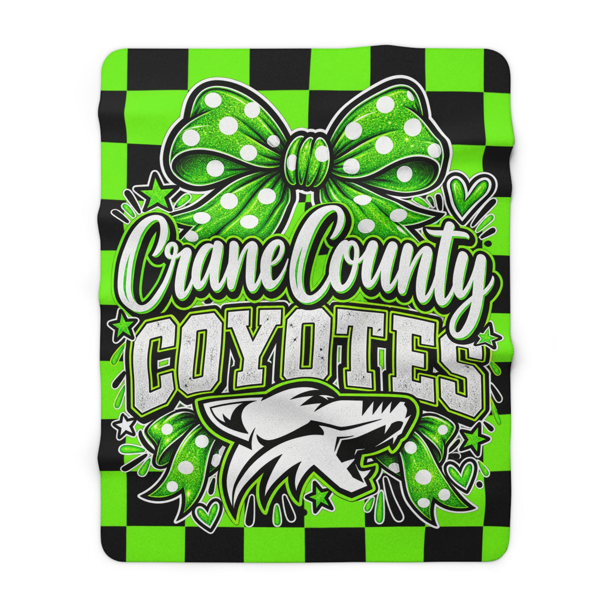 Cran e County Coyotes Sherpa Fleece Blanket