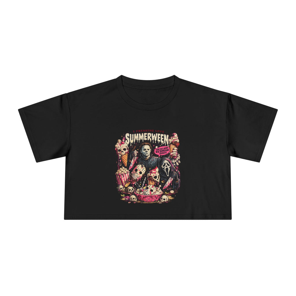 Horror Movie Summerween Crop Tee