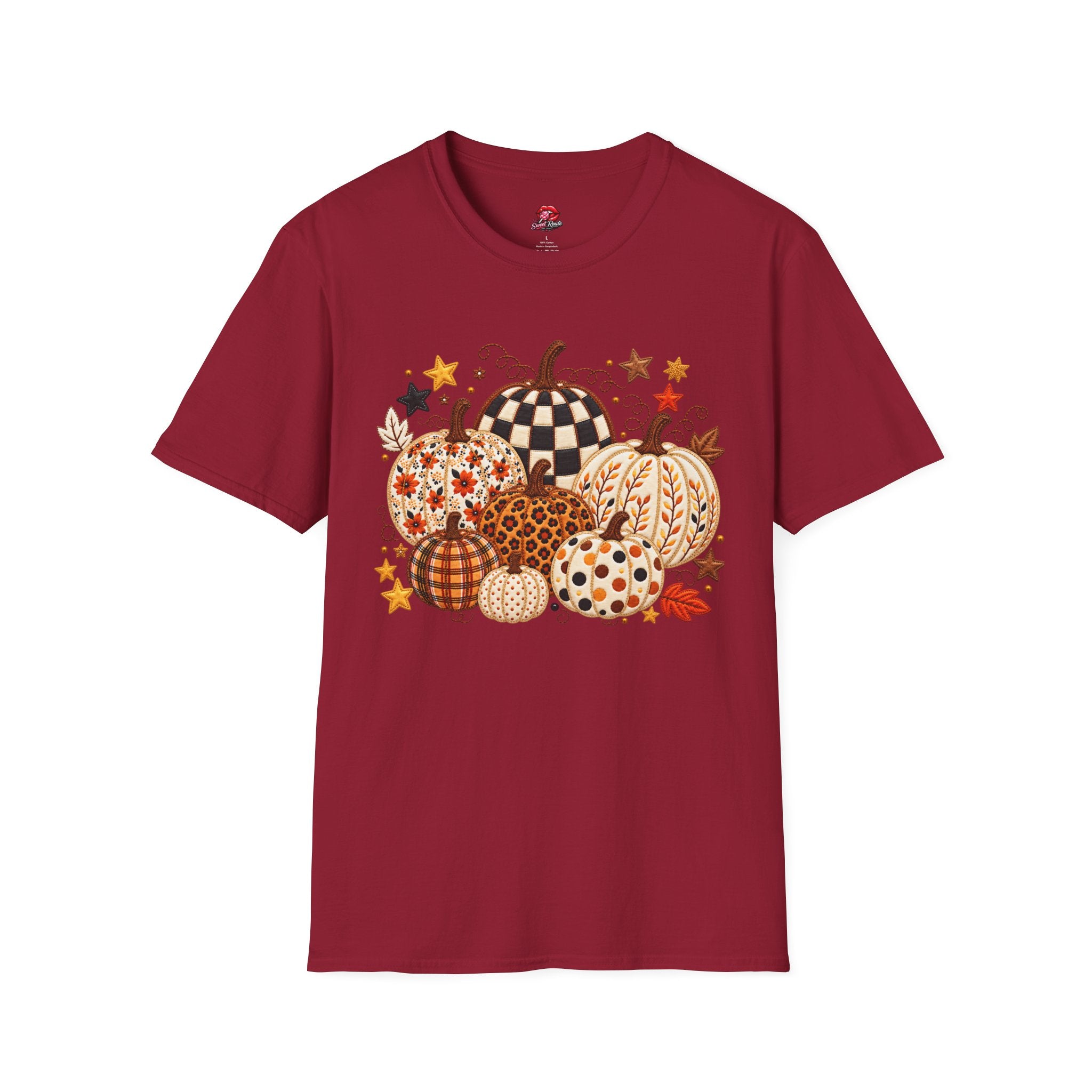 Autumn Patchwork Pumpkins T-Shirt