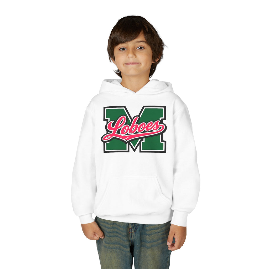 Youth Loboes M Letter Hoodie — Kids School Spirit Sweatshirt