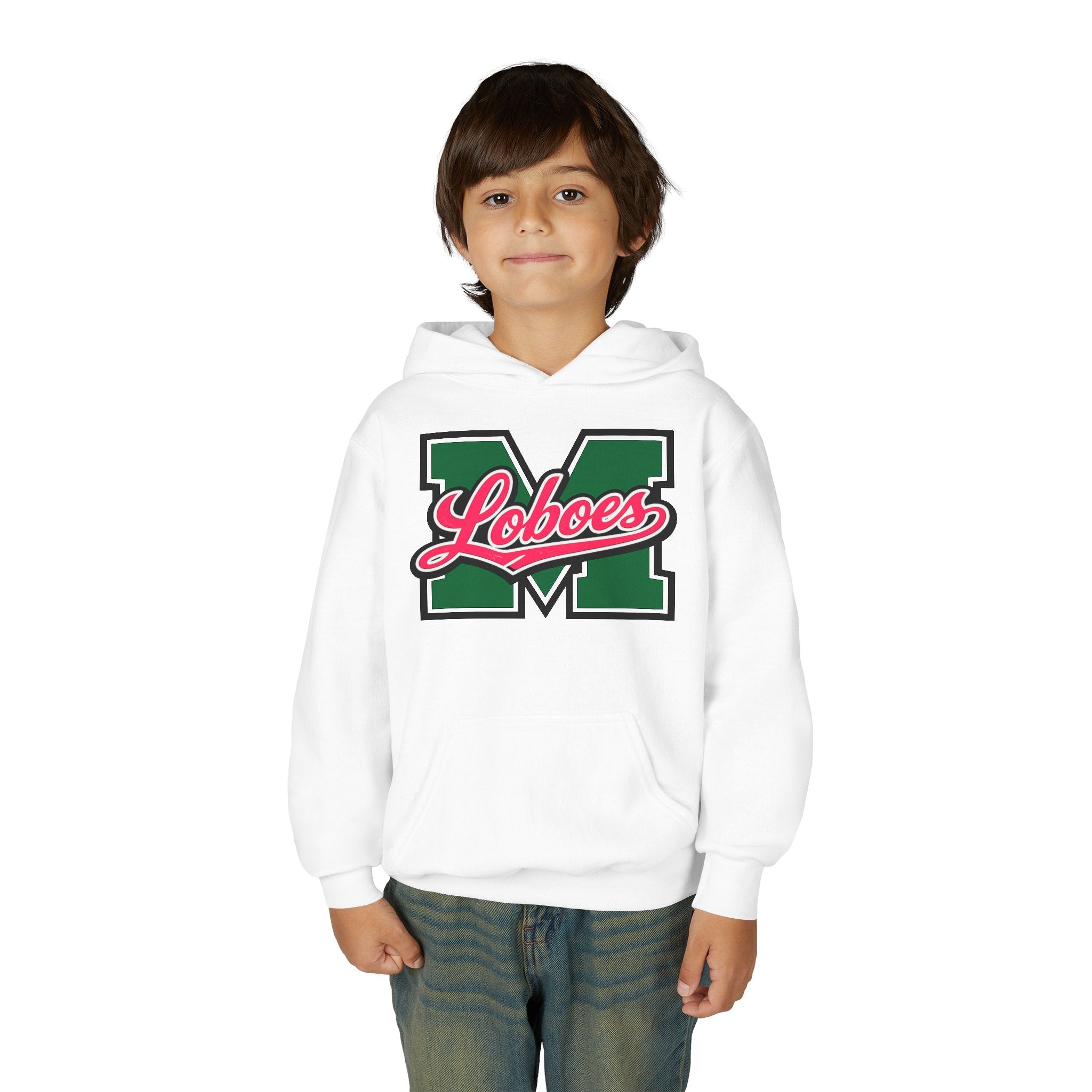 Youth Loboes M Letter Hoodie — Kids School Spirit Sweatshirt