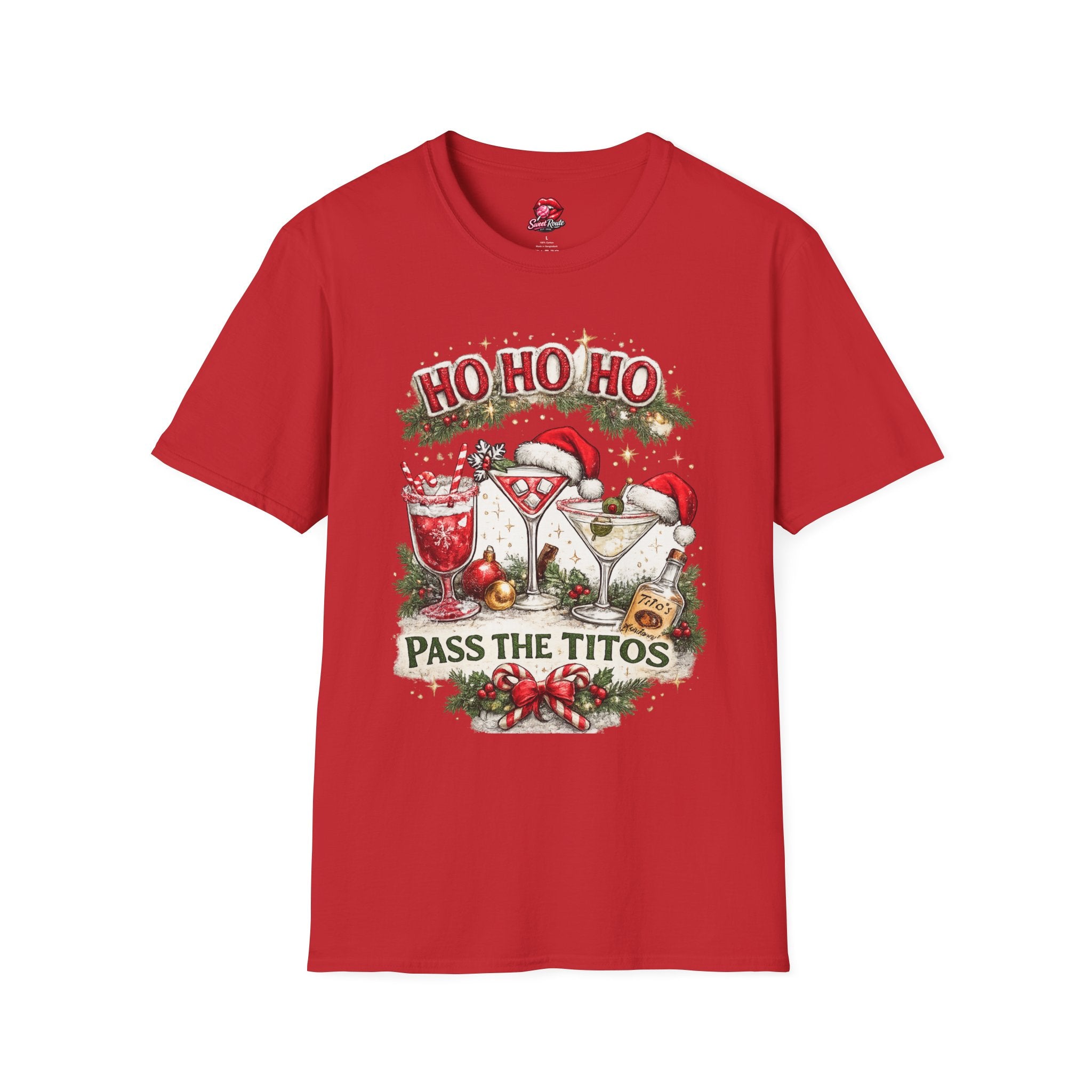 Ho Ho Ho Pass the Titos Christmas T-Shirt