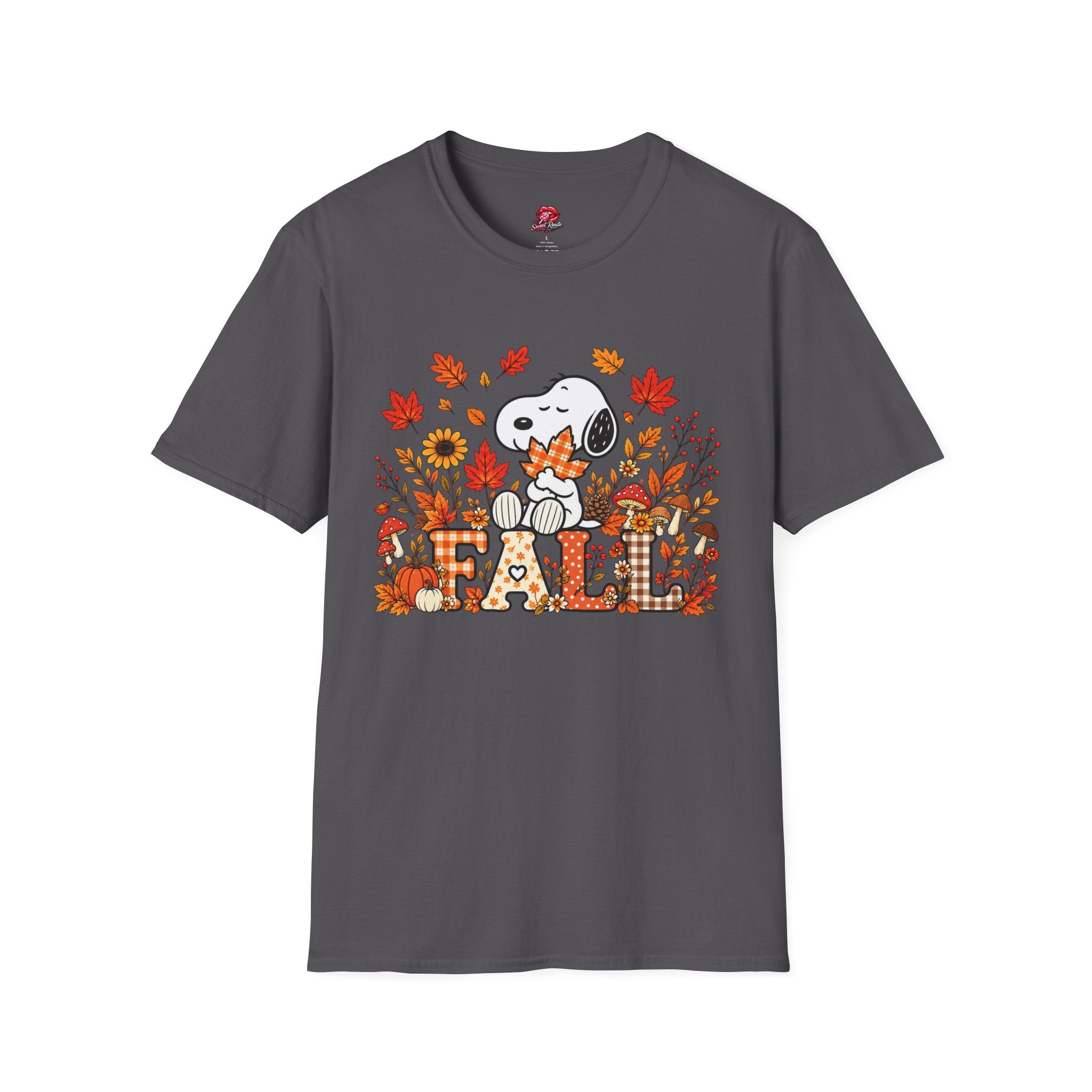 Cute Autumn Leaves & Pumpkins Snoopy Tee