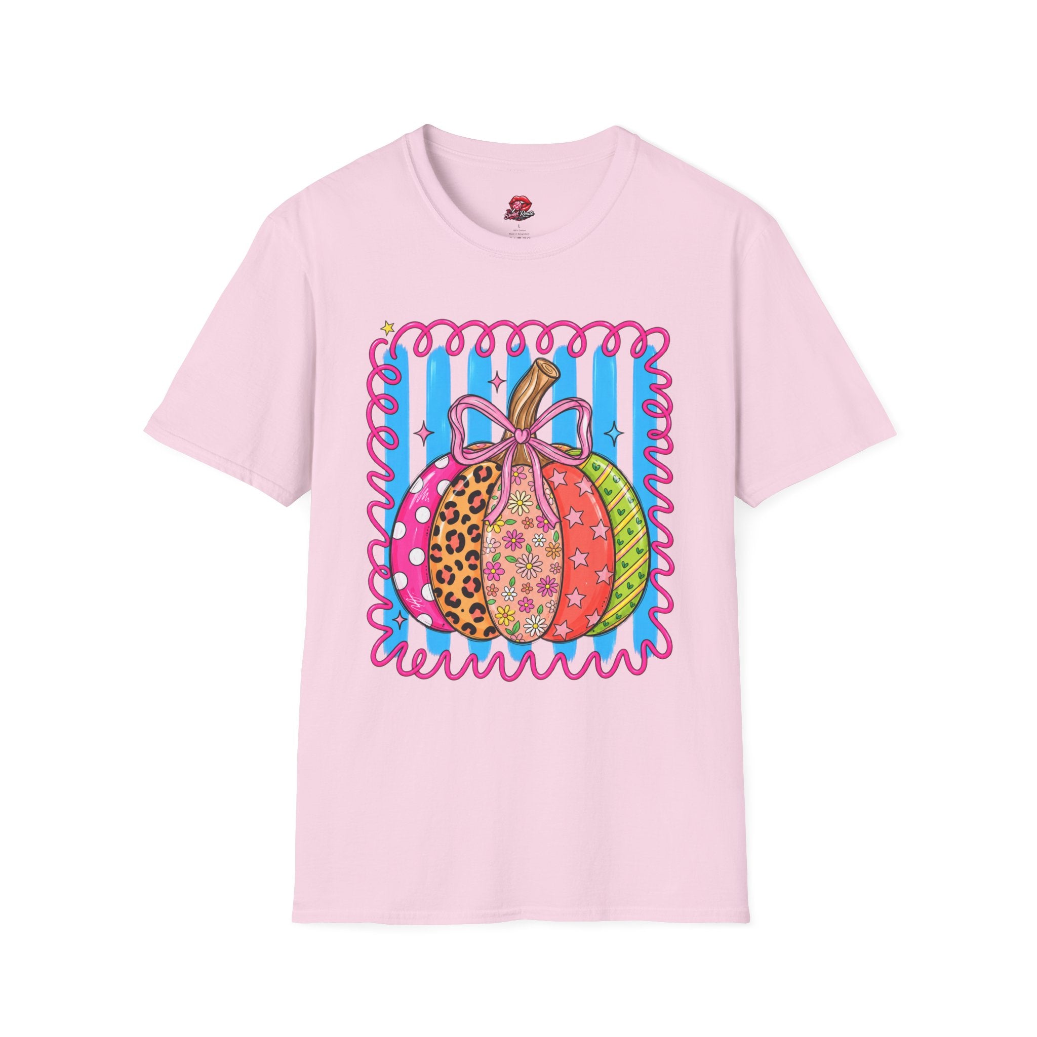 Colorful Patterned Pumpkin T-Shirt