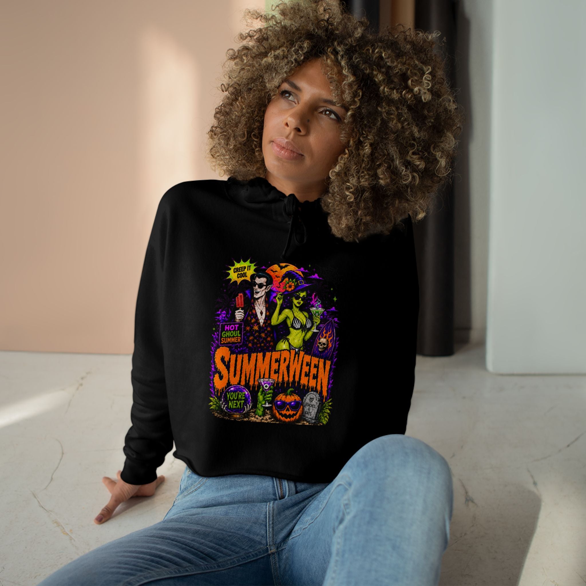 Summerween Crop Hoodie