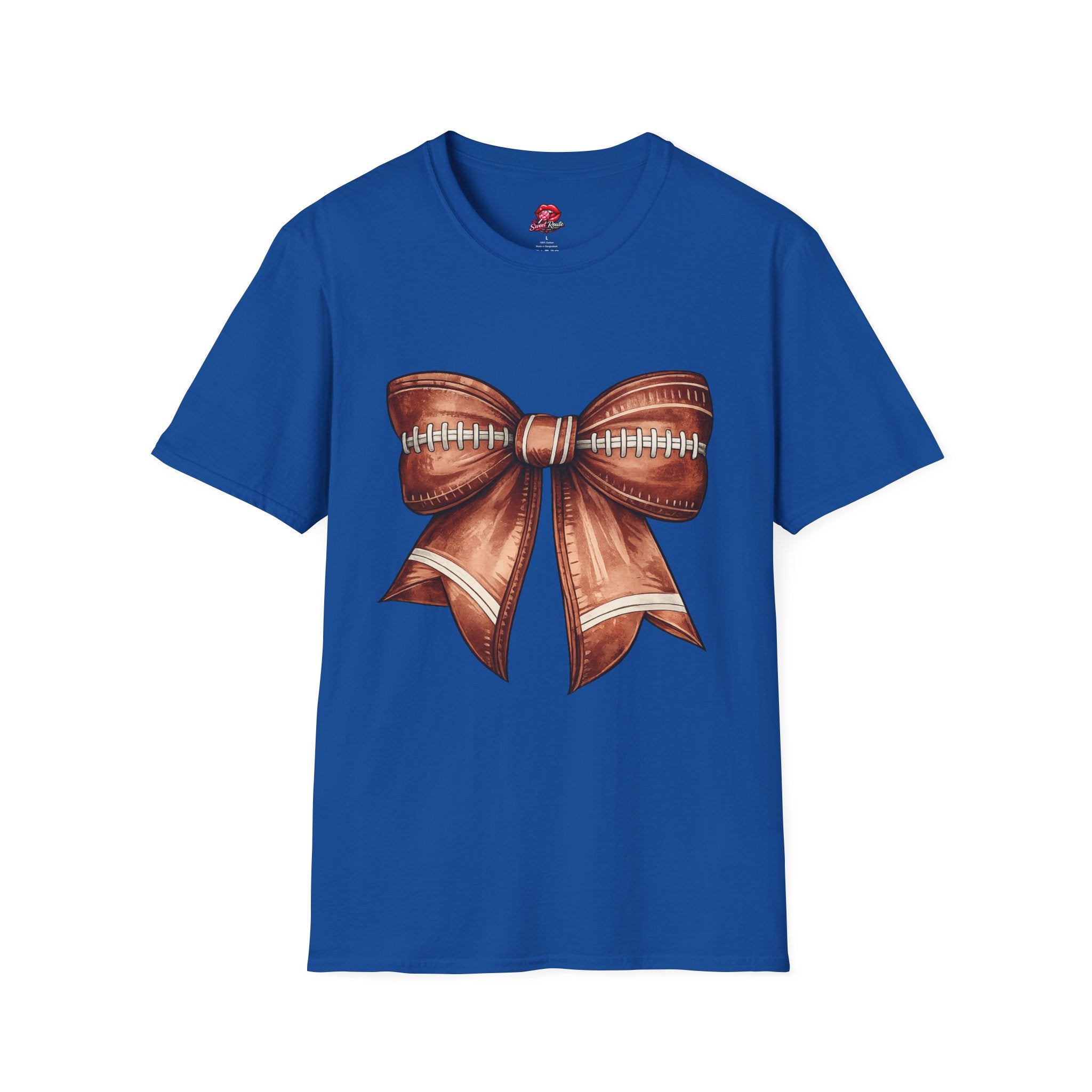 Football Stitch Bow T‑Shirt