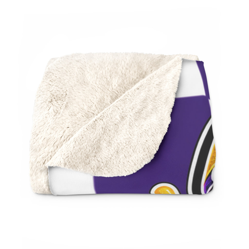 Golden Cranes Sherpa Fleece Blanket
