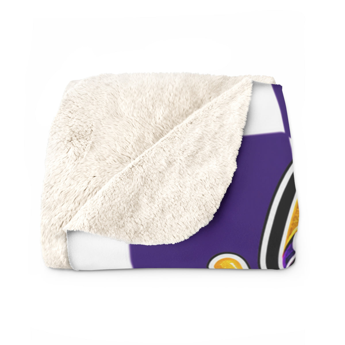 Golden Cranes Sherpa Fleece Blanket