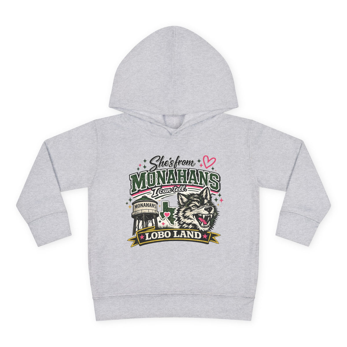 Vintage Worn Toddler Hoodie  Monahans Lobo Land