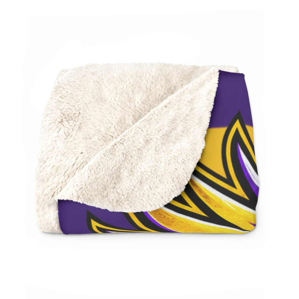 Golden Cranes Sherpa Fleece Blanket
