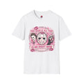 This Mask Is All That Graphic T-Shirt | Cute Pink Horror Inspired Tee | Retro Spooky Halloween Shirt | Creepy Cute Graphic Tee