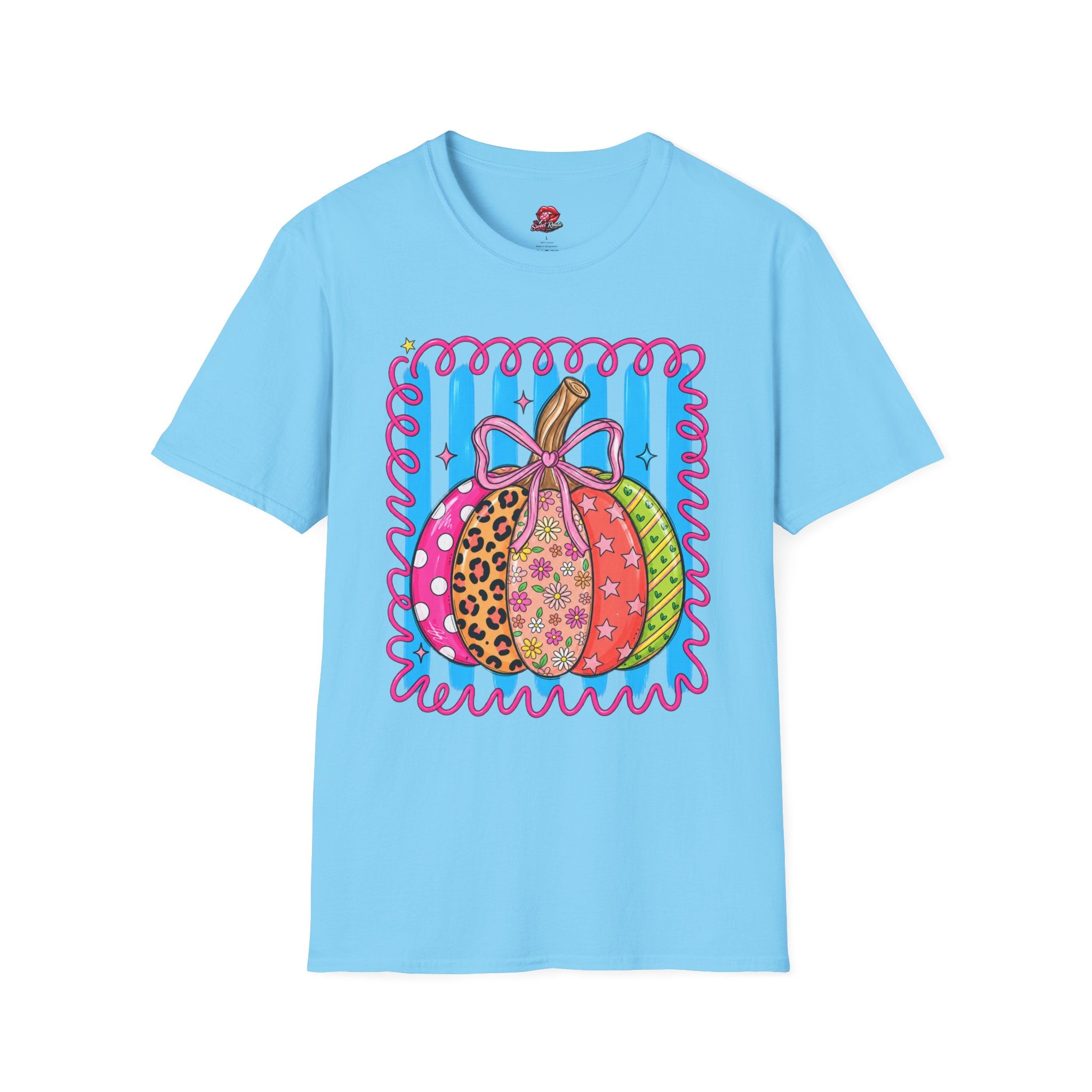 Colorful Patterned Pumpkin T-Shirt