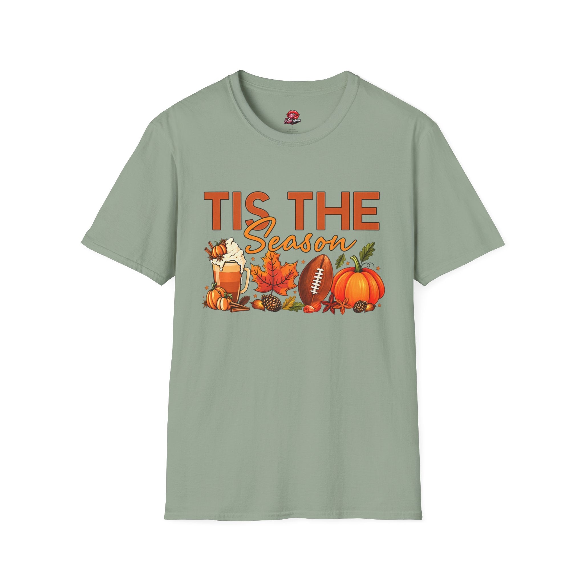 Tis The Season Fall Football Pumpkin Tee
