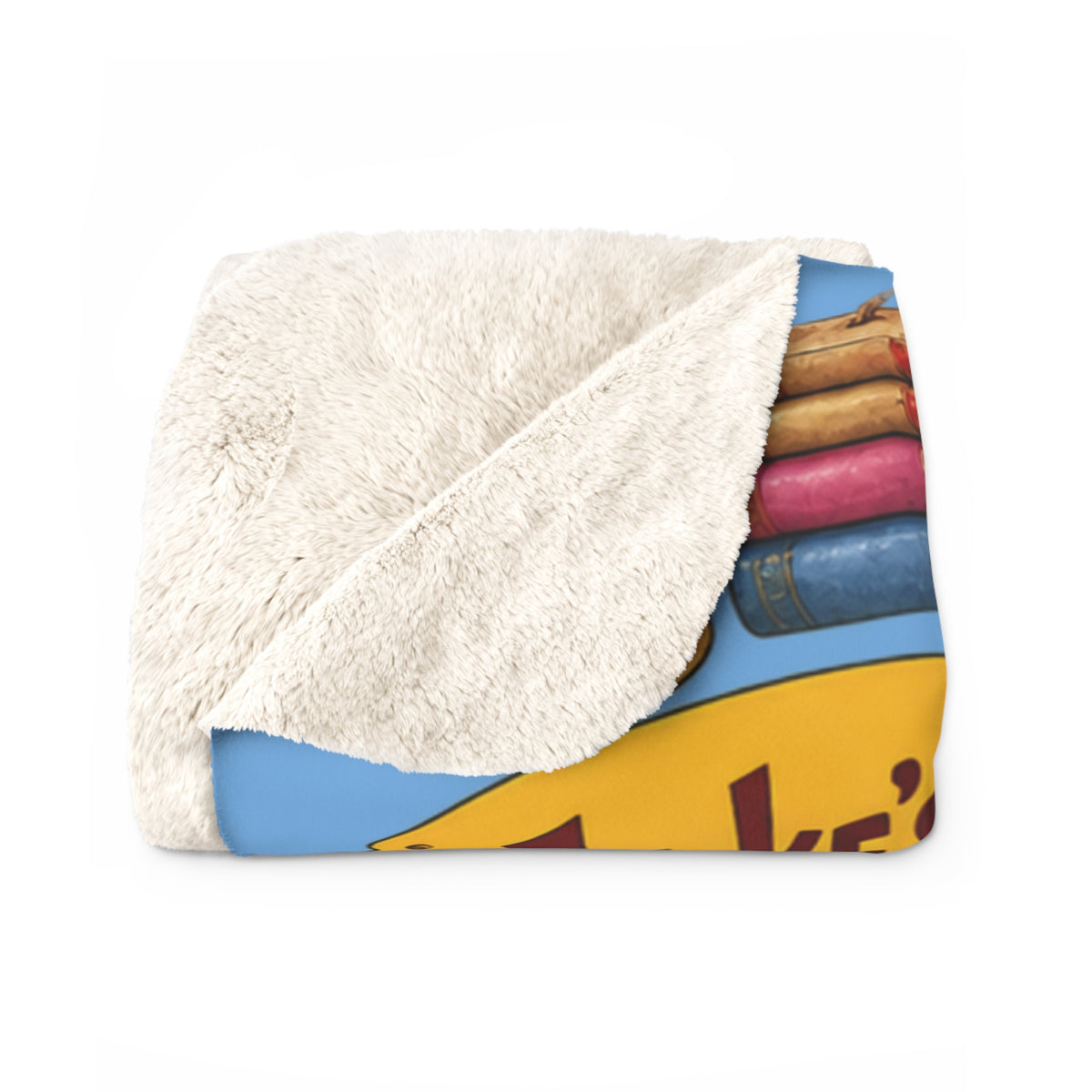 Cozy Pop Culture Diner Pattern GG Sherpa Blanket