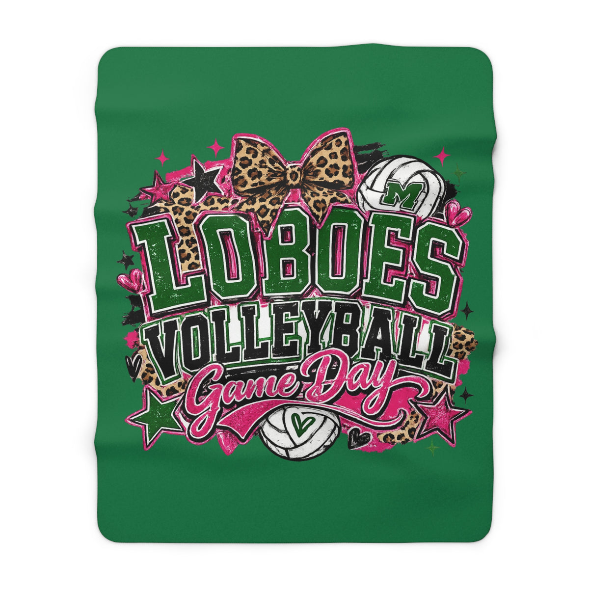 Loboes Volleyball Game Day Sherpa Blanket