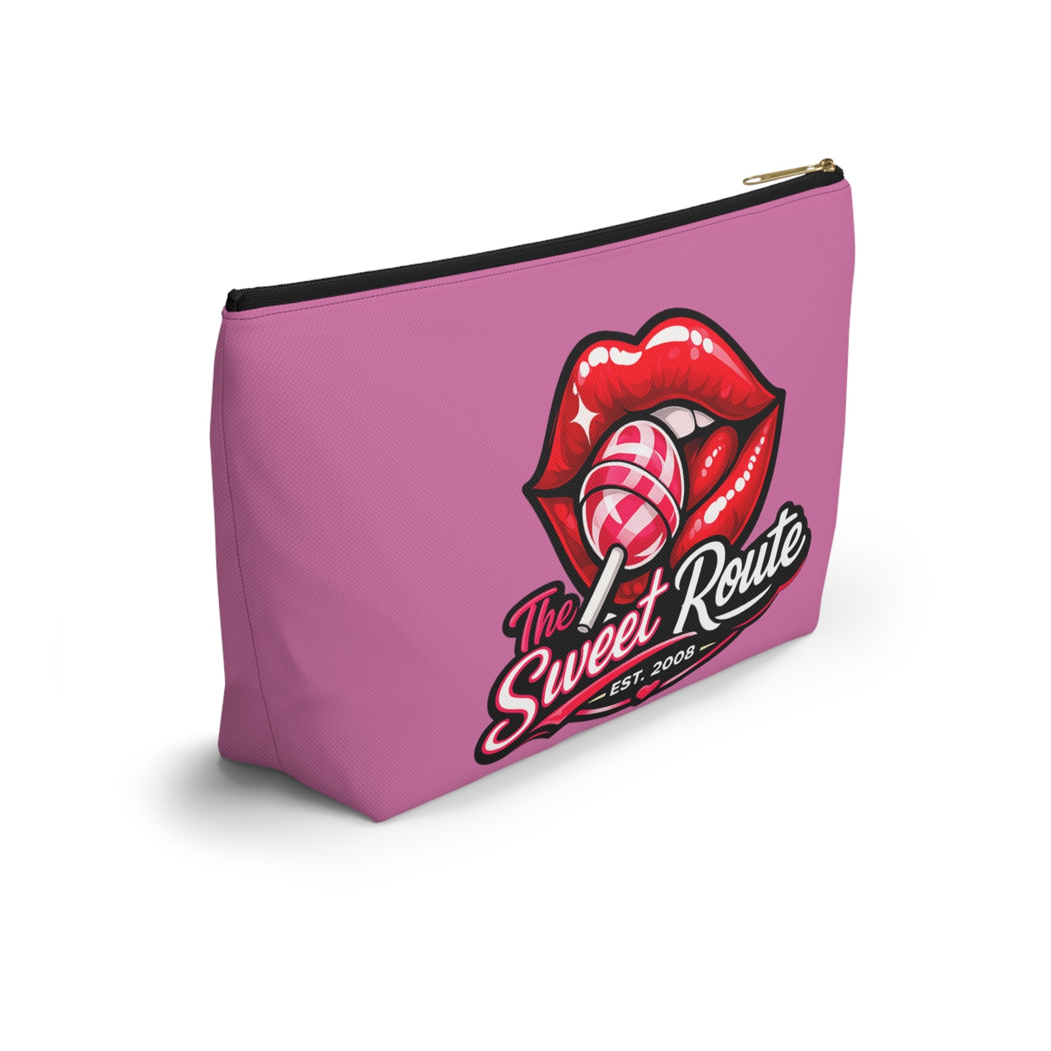 Sweet Route Pink Logo Accessory Pouch