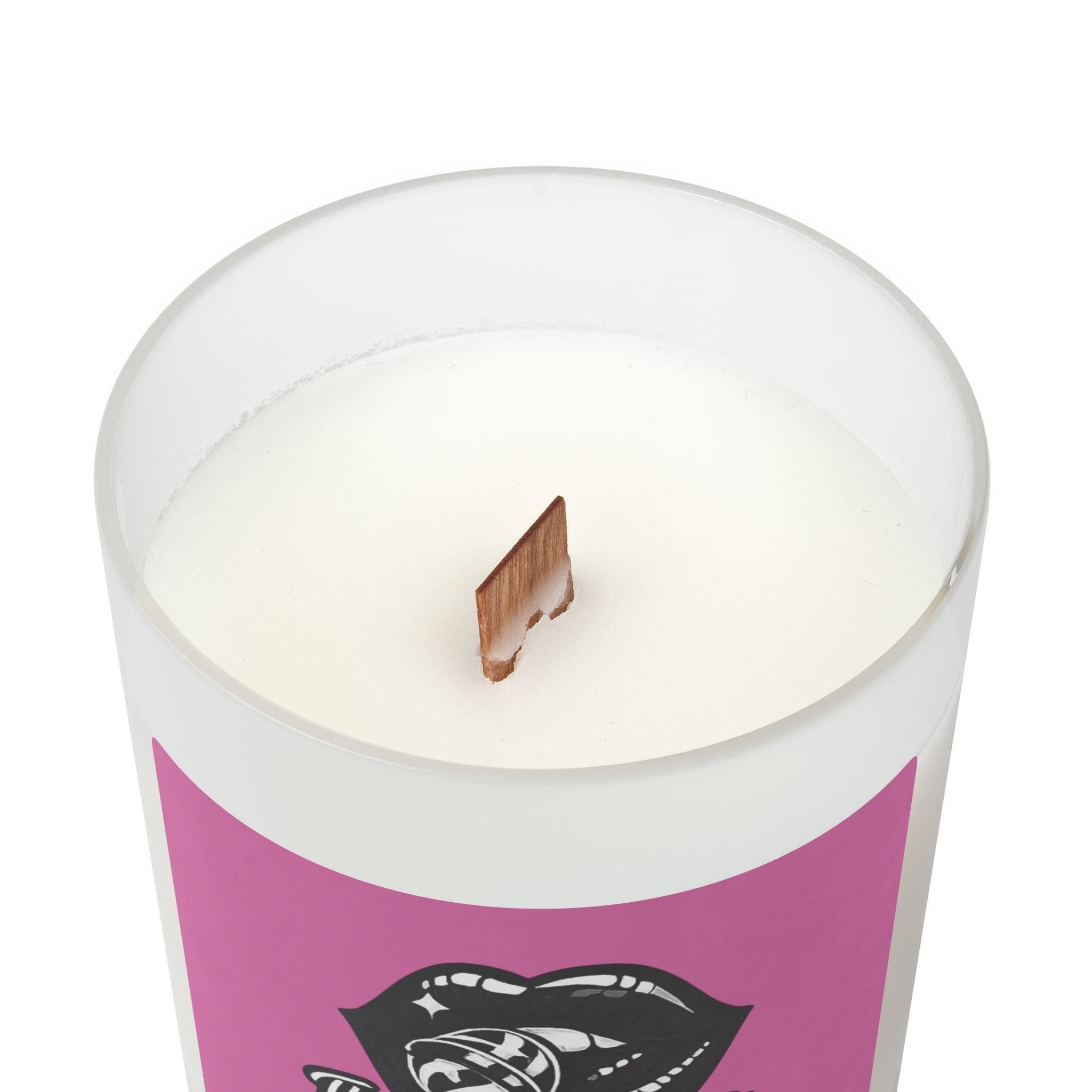 Black Sweet Route Frosted Glass Candle, 11oz