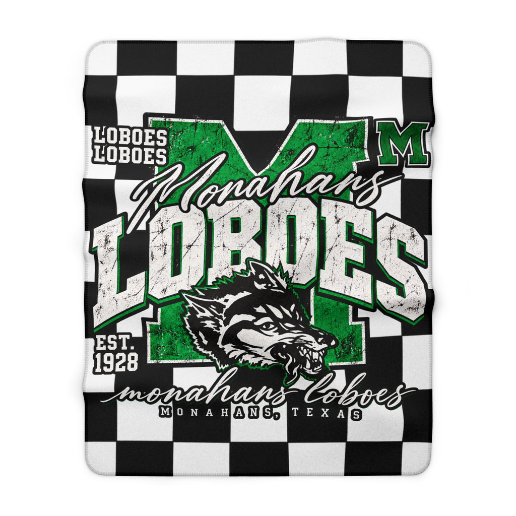 Monahans Loboes Sherpa Fleece Blanket