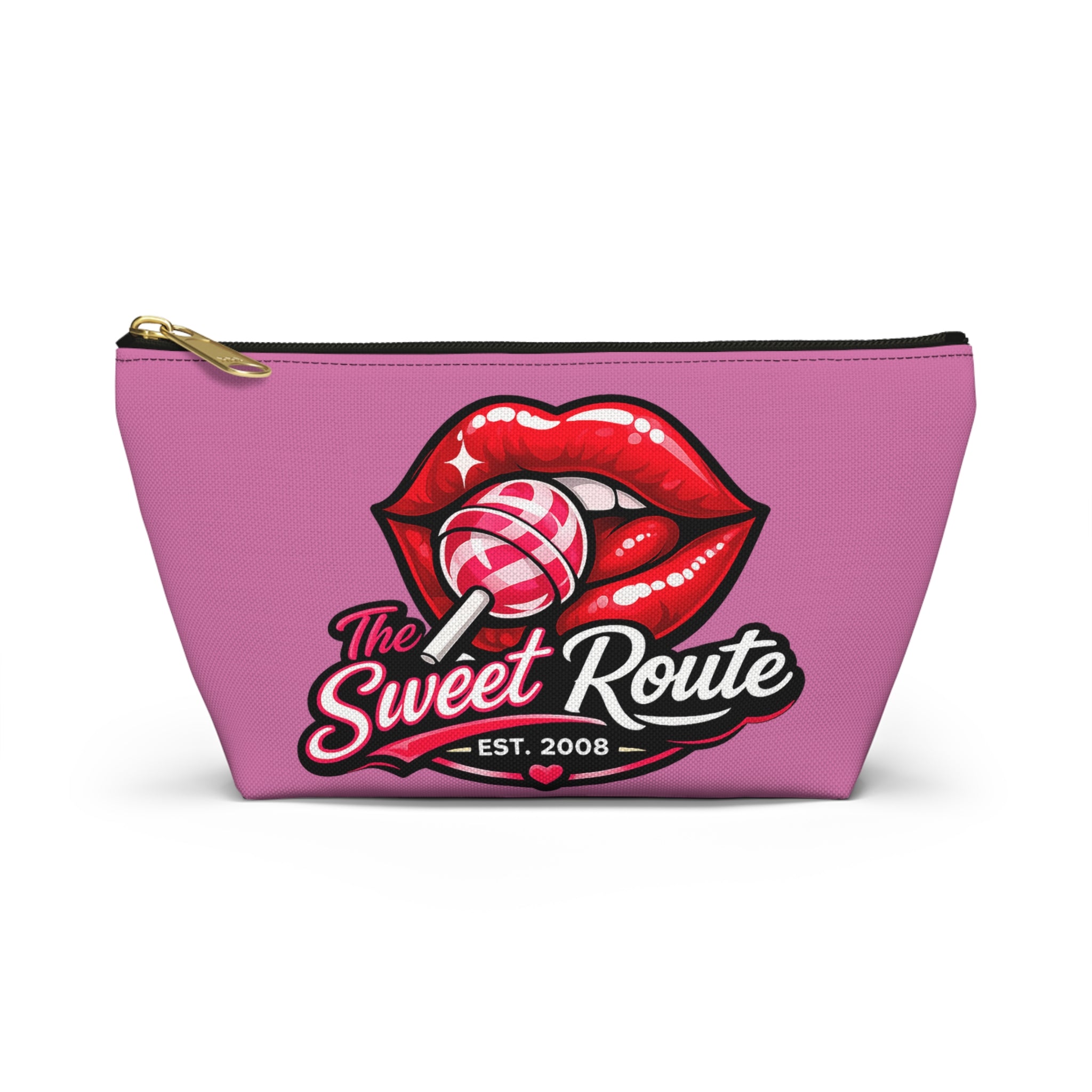 Sweet Route Pink Logo Accessory Pouch
