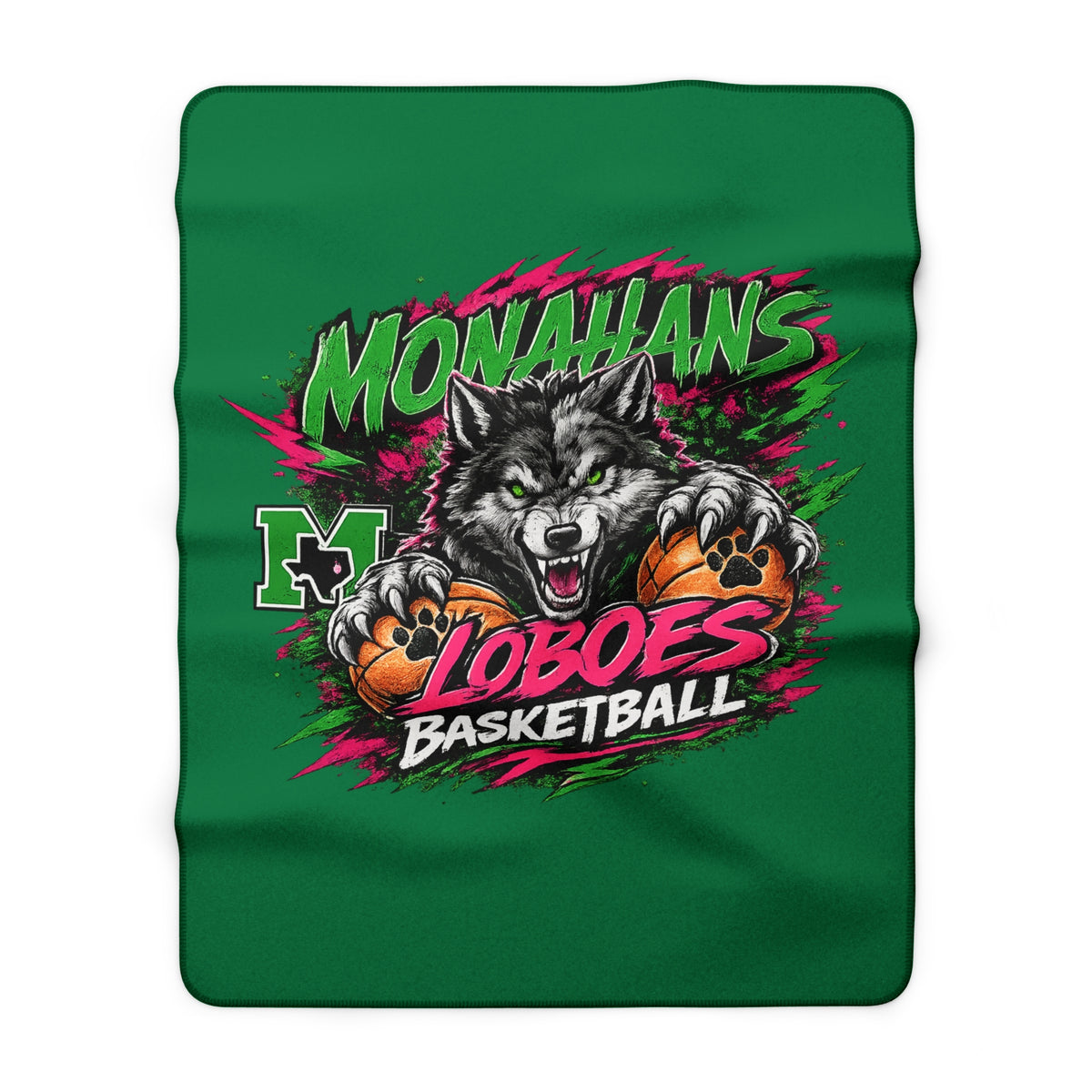 Monahan’s Loboes Basketball Fleece Throw