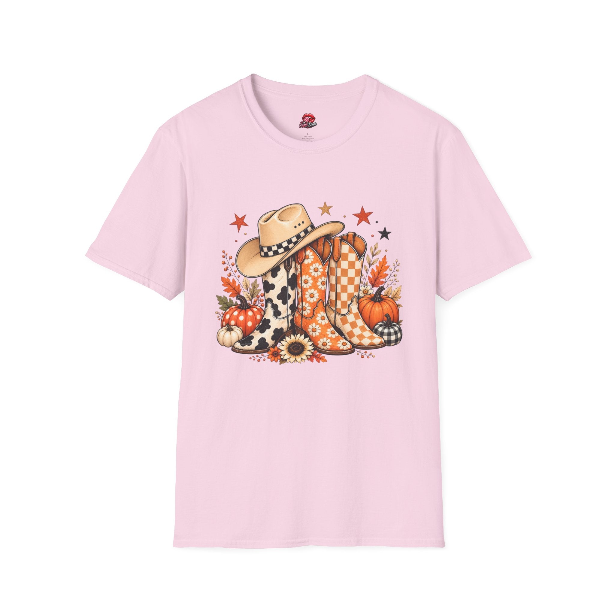 Cowgirl Boots & Cowboy Fall Hat T‑Shirt