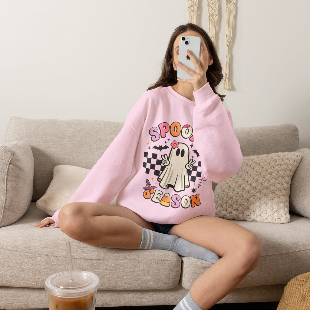 Spooky Season Ghost Crewneck Sweatshirt