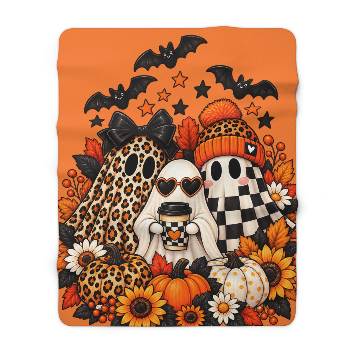 Halloween Ghosts Sherpa Blanket