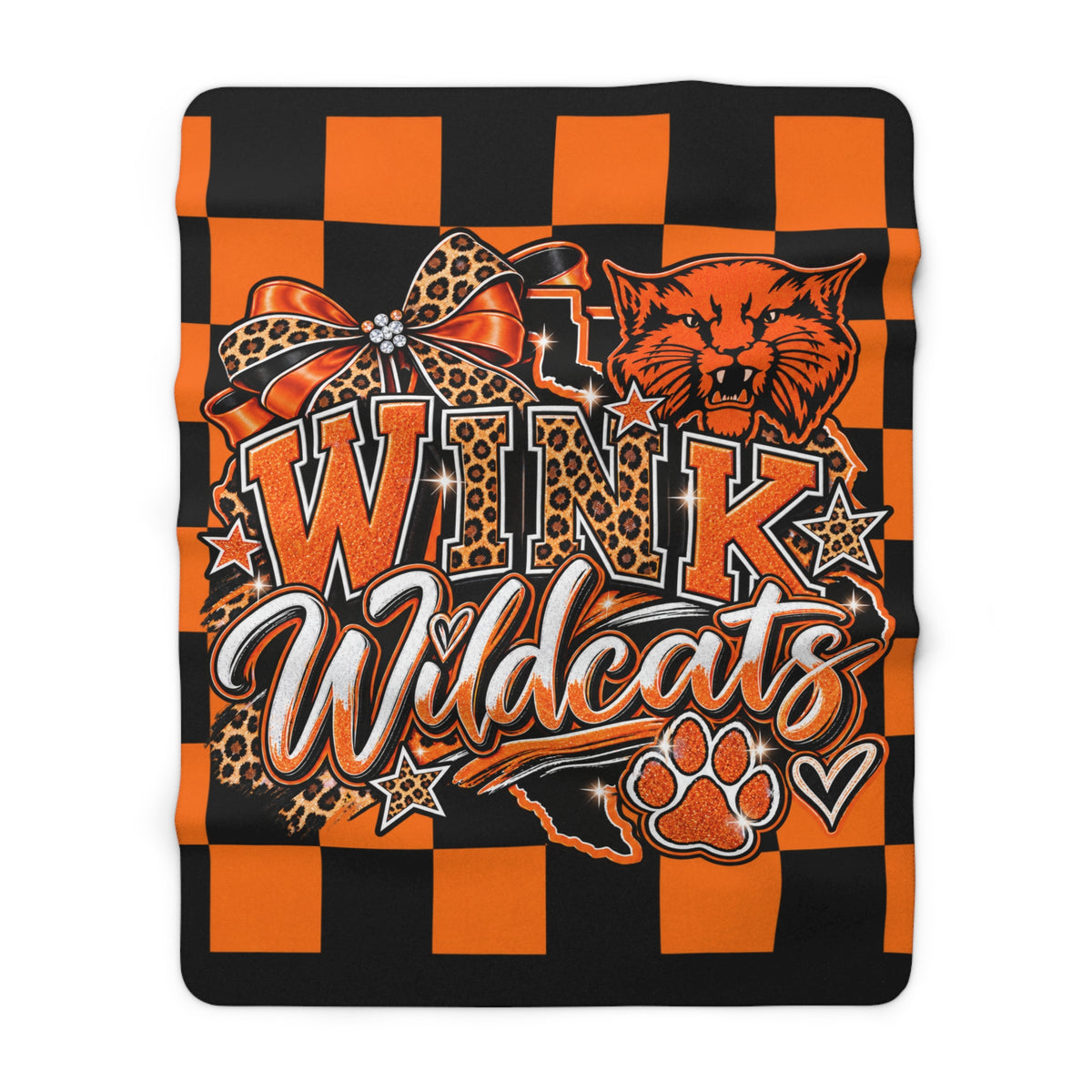 Wink Wildcats Sherpa Blanket