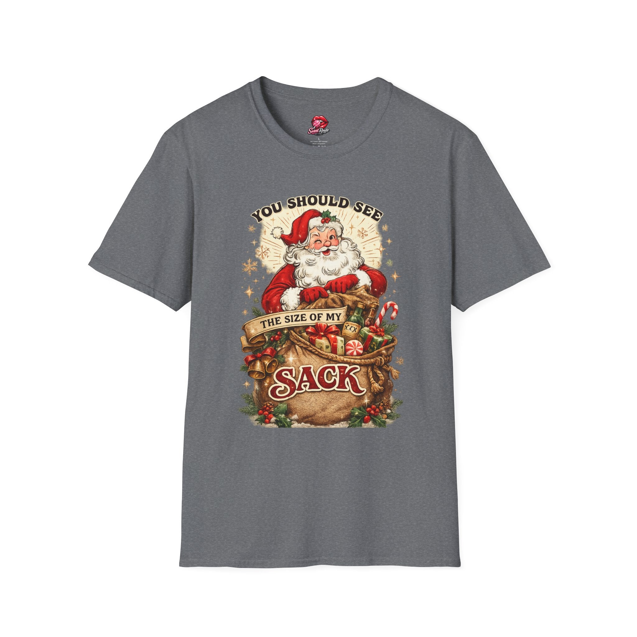 Vintage Santa You Should See The Size Of My Sack Christmas Tee