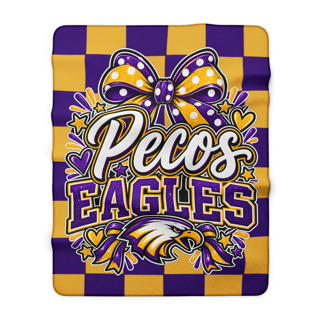 Pecos Eagles Sherpa Fleece Blanket