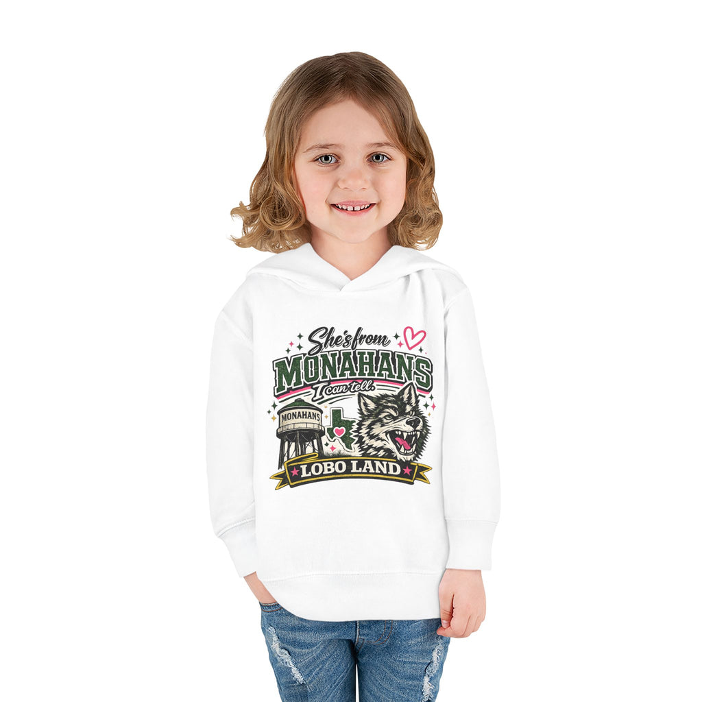 Vintage Worn Toddler Hoodie  Monahans Lobo Land
