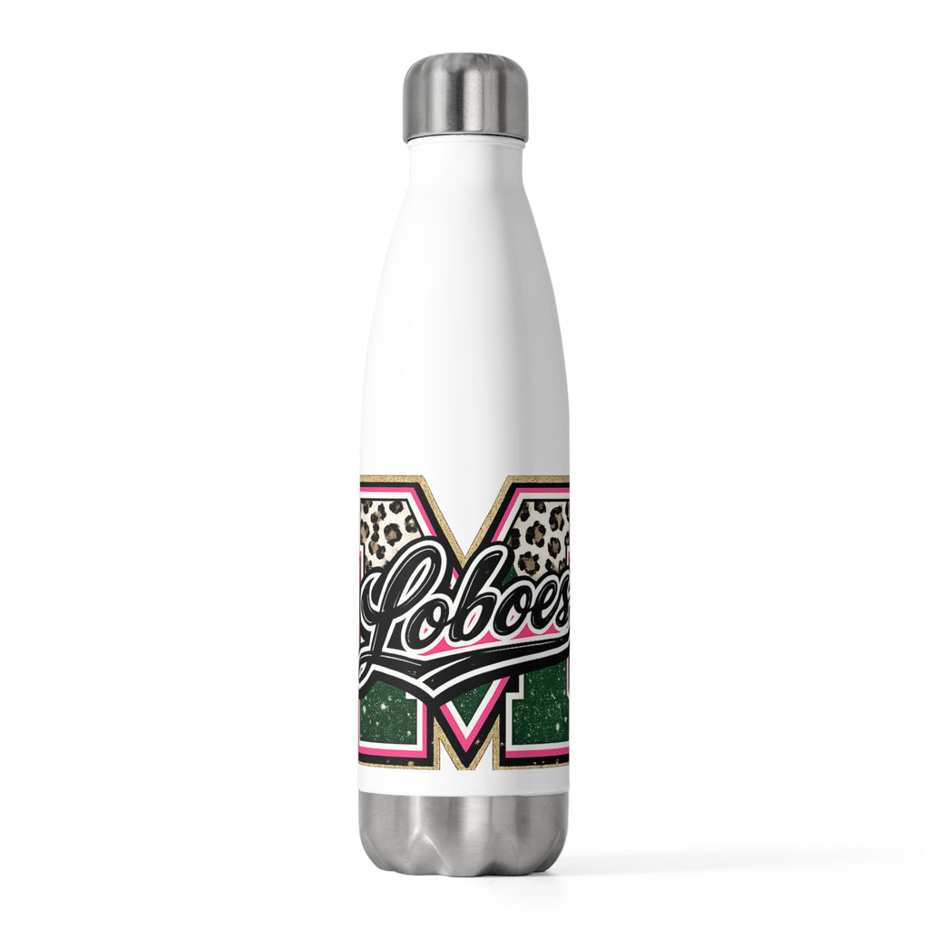 Loboes Leopard Varsity 20oz Stainless Water Bottle
