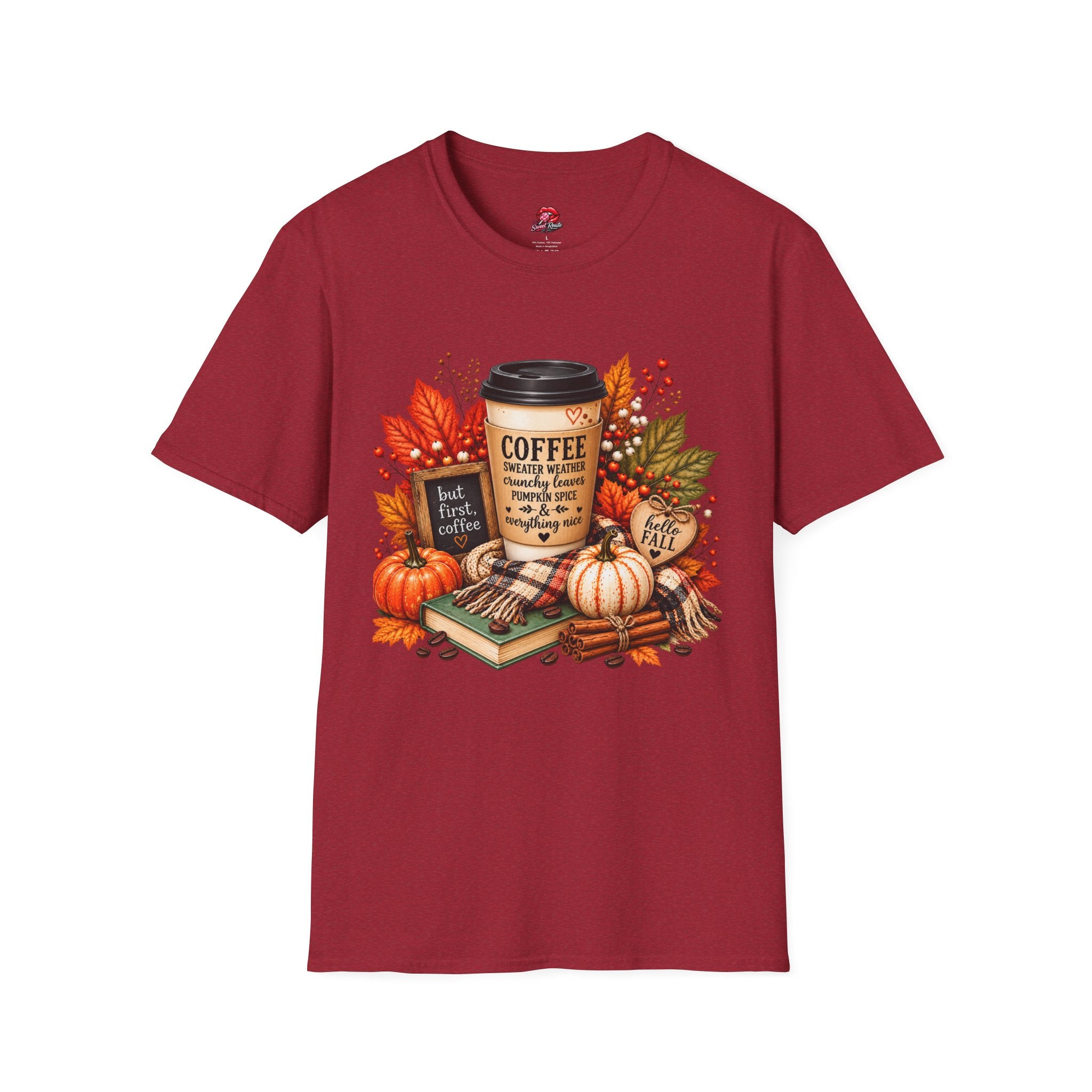 Pumpkin Spice Autumn Coffee Graphic Tee
