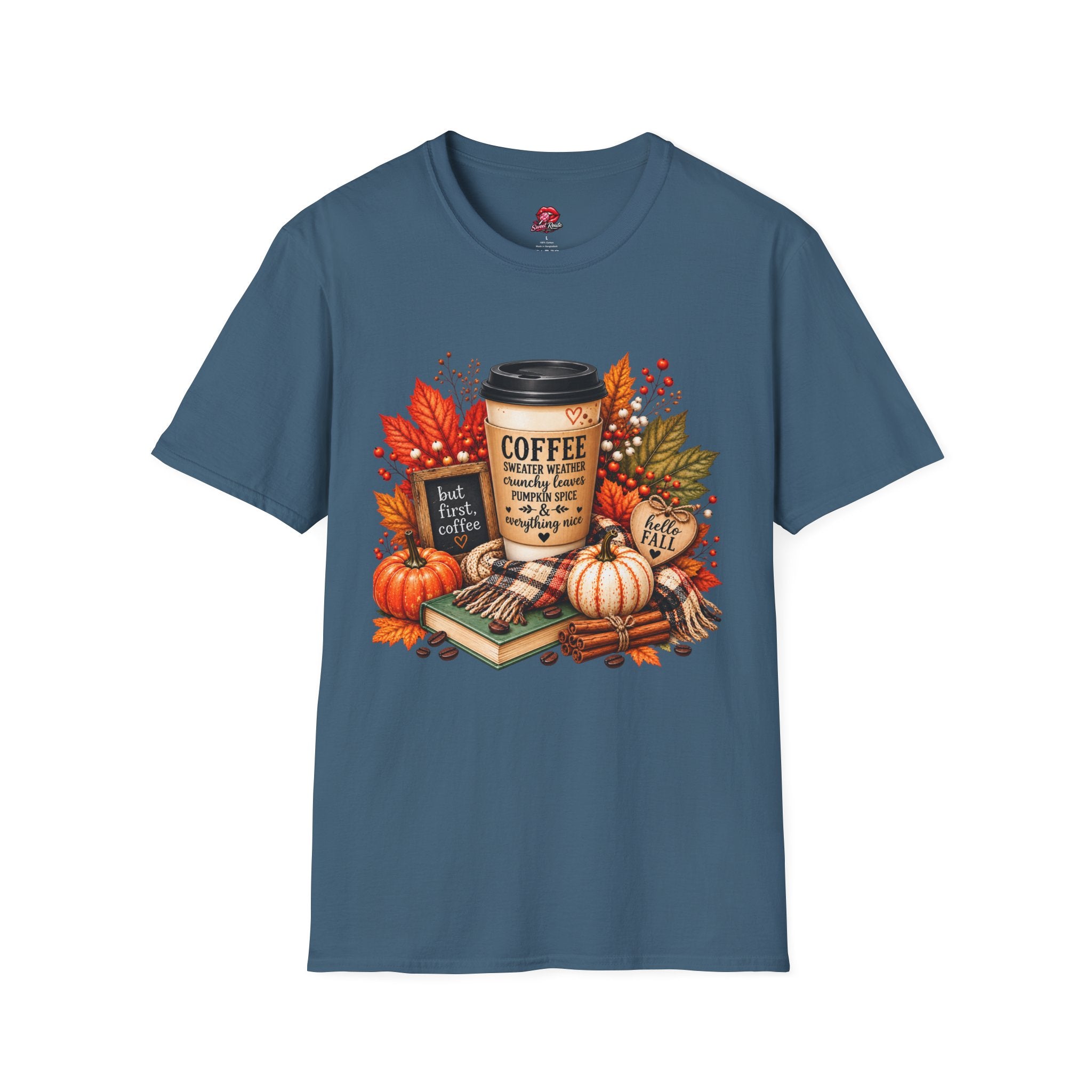 Pumpkin Spice Autumn Coffee Graphic Tee