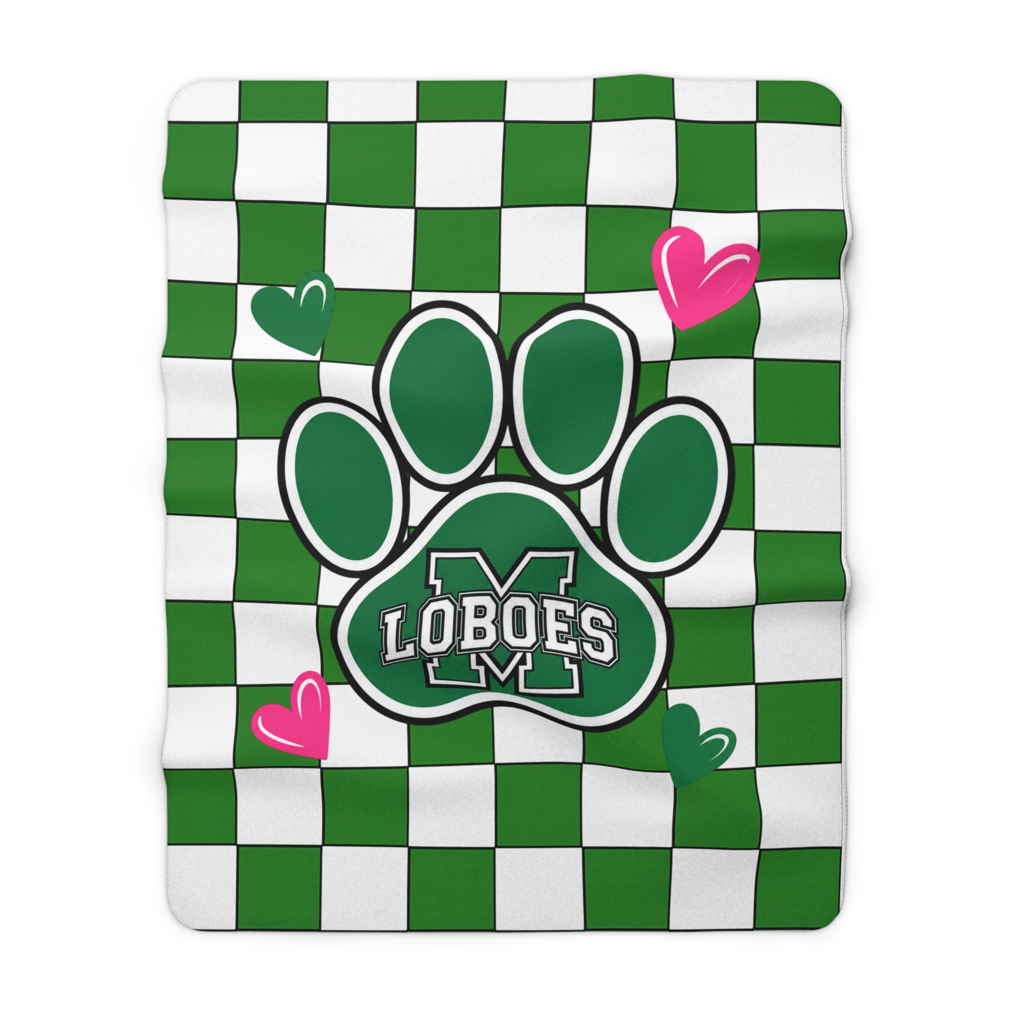 Loboes Paw Sherpa Blanket